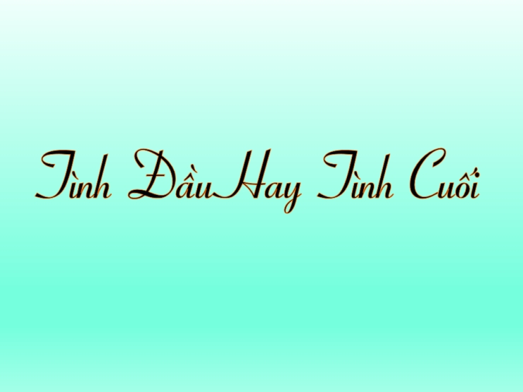 Tình Đầu Tình Cuối
