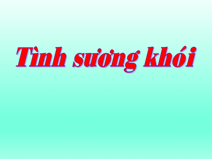 Tình Sương Khói