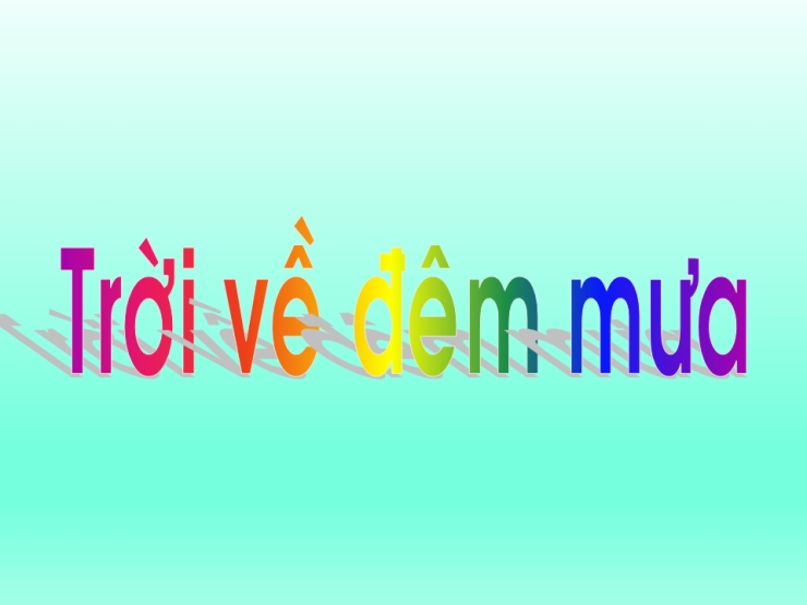 Trời Về Đêm Mưa