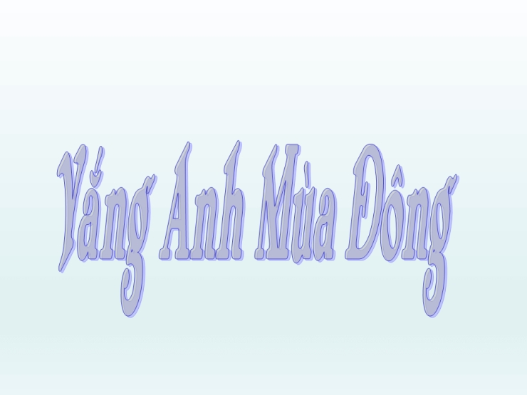 Vắng Anh Mùa Đông