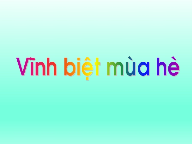 Vĩnh Biệt Mùa Hè