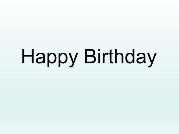 Happy birthday