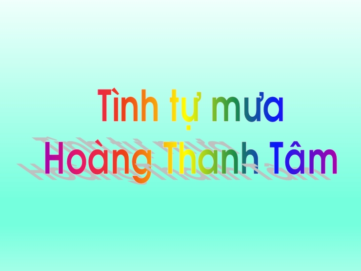 Tình tự mưa