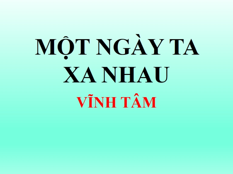 Một ngày Ta Xa Nhau