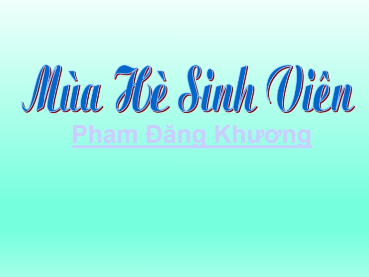 Mùa Hè Sinh Viên