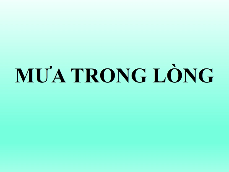 Mưa Trong Lòng
