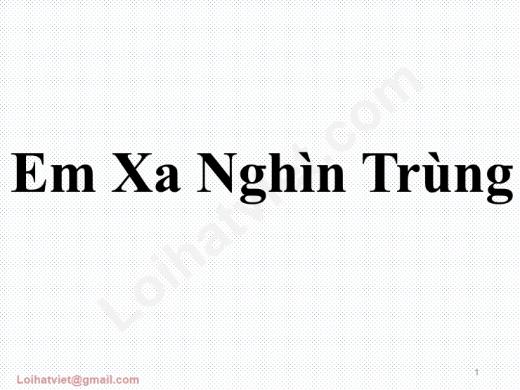 Em Xa Nghìn Trùng