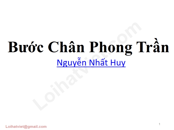 Bước Chân Phong Trần