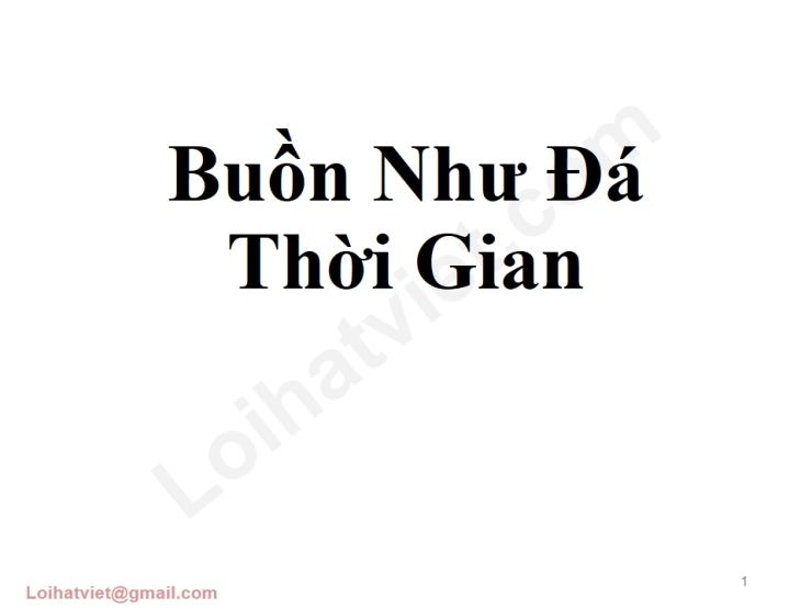 Buồn Như Đá Thời Gian