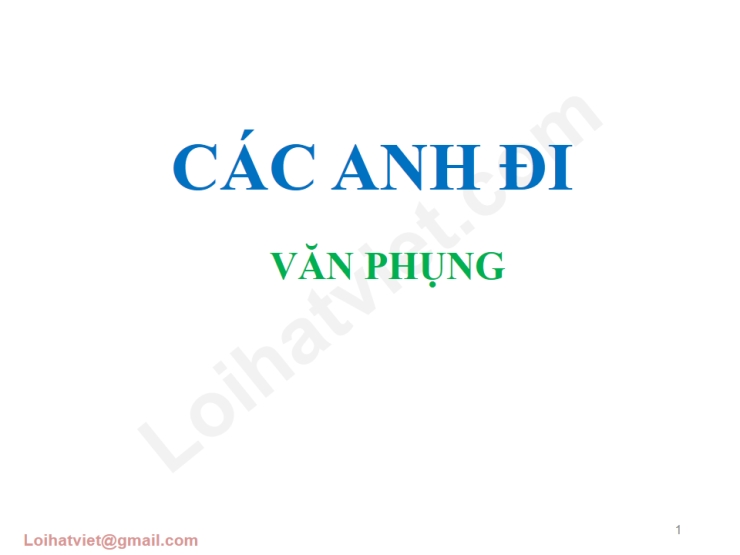 Các Anh Đi