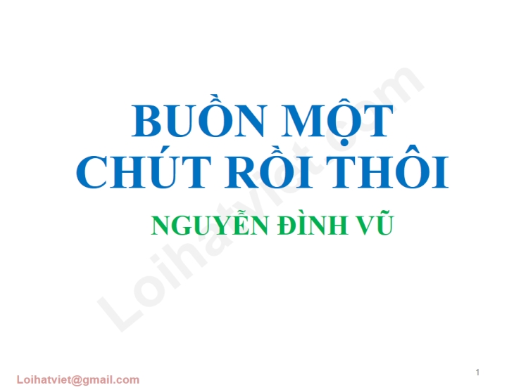 Buồn Một Chút Rồi Thôi 
