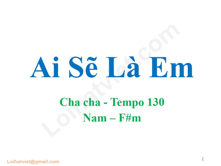 Ai Sẽ Là Em