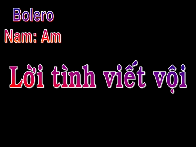 Lời Tình Viết Vội (Thư Ngoài Biên Trấn)