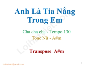Anh là tia nắng trong em