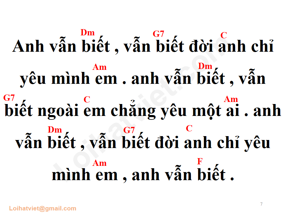 Anh vẫn biết