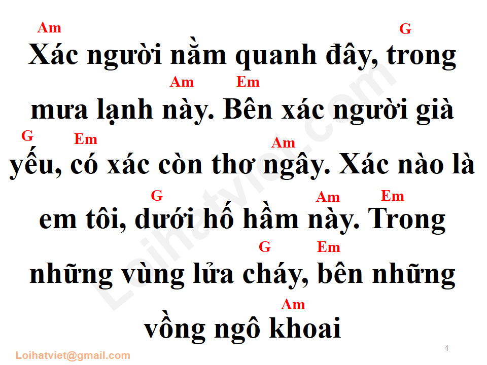 Bài ca dành cho những xác người