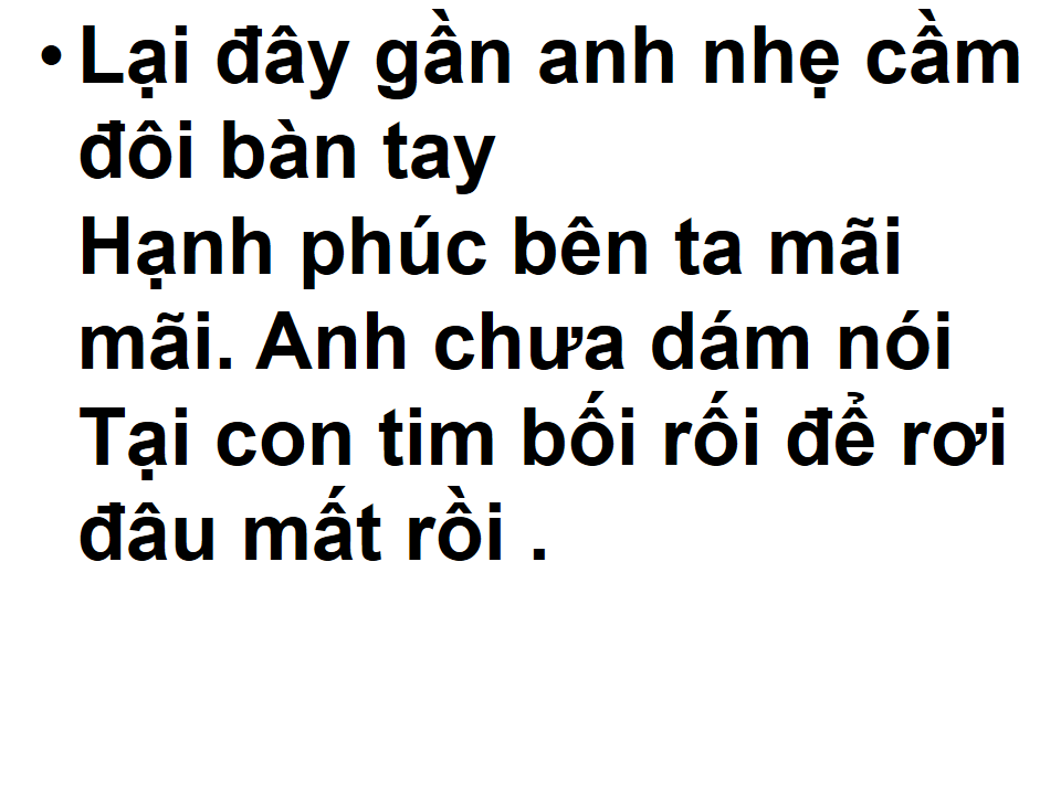 Anh Chưa Dám Nói