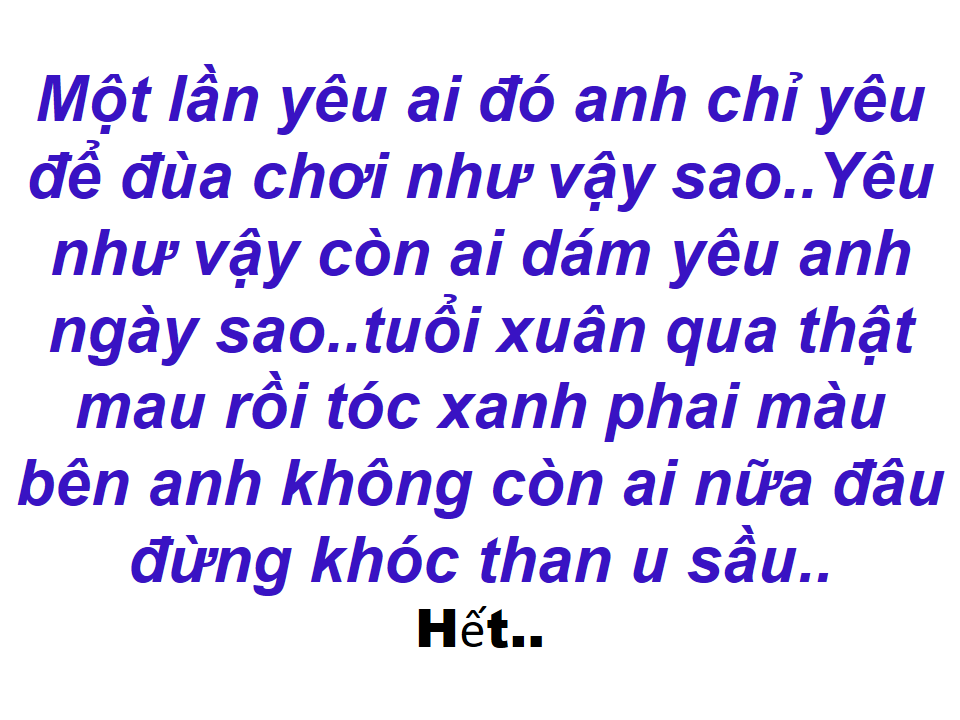 Anh Đã Không Yêu Thật Lòng