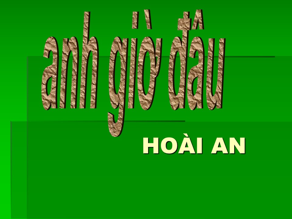 Anh Giờ Đâu