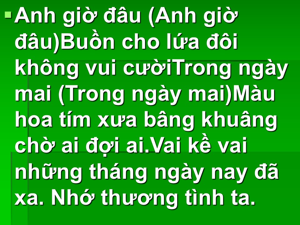 Anh Giờ Đâu