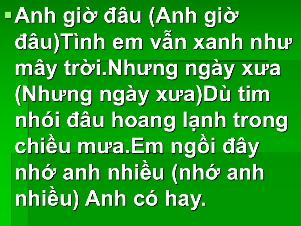 Anh Giờ Đâu