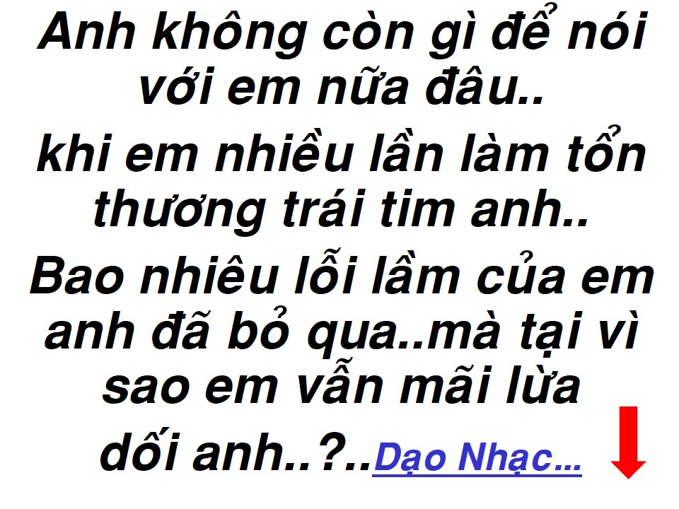 Anh Không Còn Gì Để Nói Với Em