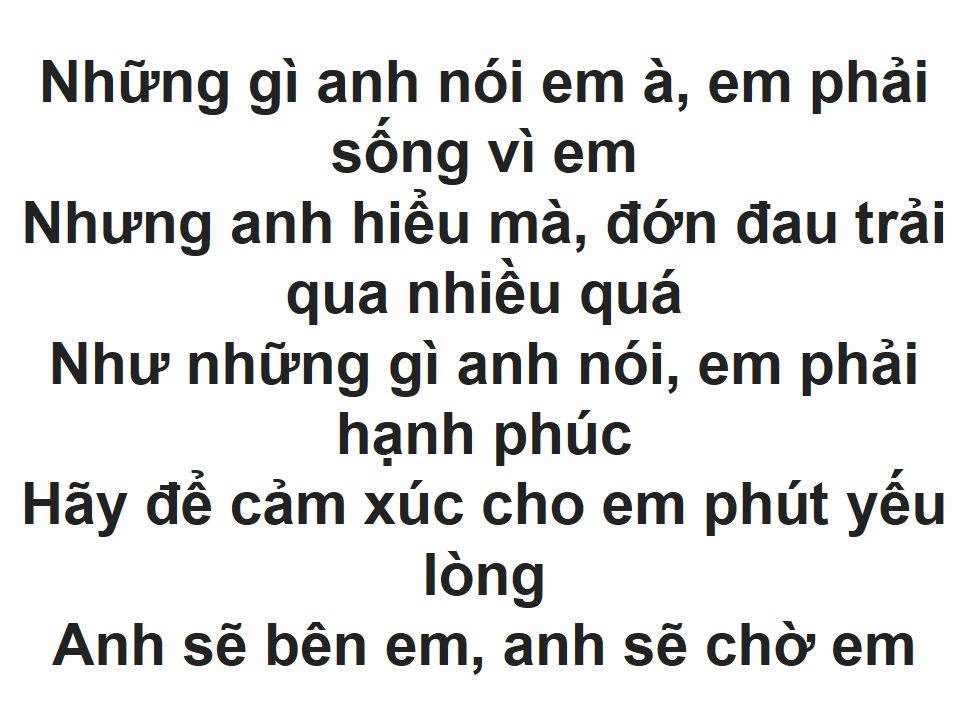 Những Gì Anh Nói