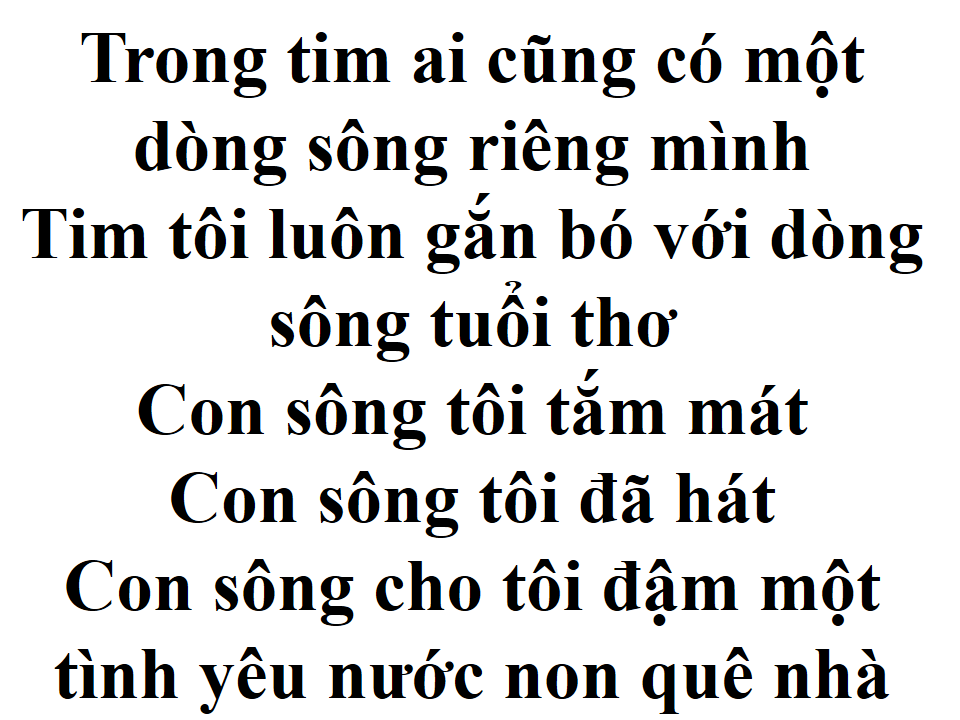 Trở Về Dòng Sông Tuổi Thơ