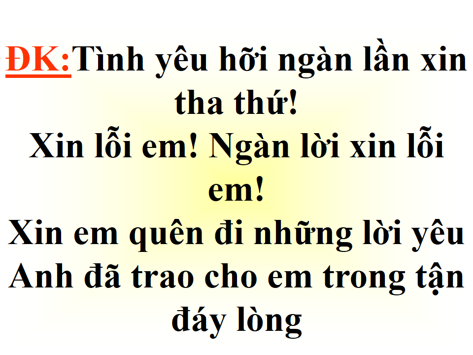 Xin Lỗi Tình Yêu