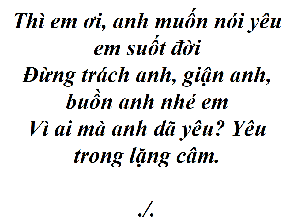 Yêu Trong Lặng Câm